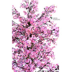 Yapay Ağaç 150 Cm Yoğun Yapraklı Yapay Sakura Japon Bahardalı Ağacı Pembe