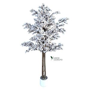 Yapay Ağaç 150 Cm Yoğun Yapraklı Yapay Sakura Japon Bahardalı Ağacı Beyaz