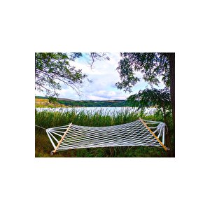 Relax Ipek Hamak -çift Kişilik Çift Örgü Pamuk Hamak El Örgüsü Sık Örgülü Bahçe Piknik Kamp Salıncak