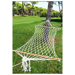 Relax İpek Hamak-çift Kişilik Tek Örgü Pamuk Hamak 120x190 Cm – 120 Kg Taşıma Kapasiteli Bahçe Ve Kamp Hamak