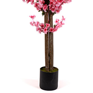 120 Cm Yoğun Yapraklı Pembe Yapay Japon Bahardalı Ağacı