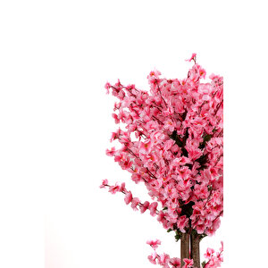 120 Cm Yoğun Yapraklı Pembe Yapay Japon Bahardalı Ağacı