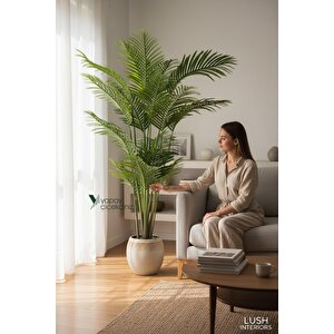 190 Cm Islak Dokulu 14 Dallı Lüks Yapay Areka Ağacı