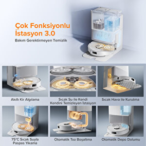 Qrevo Edge 5v1 Akıllı Robot Süpürge - Beyaz