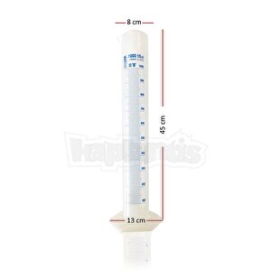 Isolab 1000ml Plastik Mezür Mavi Skala