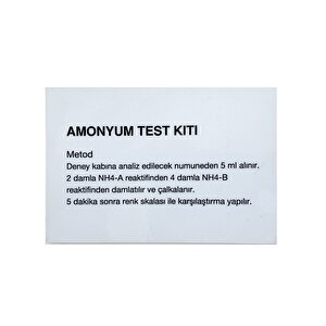 Chembio Amonyum Test Kiti 0-10 Ppm 100 Test Kolorimetrik Ammonium Su Kalite Akvaryum