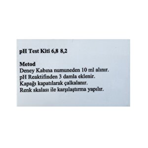 Chembio Ph Test Kiti 6.8-8.2 Kolorimetrik 100 Test Su Havuz Akvaryum Ph Ölçer