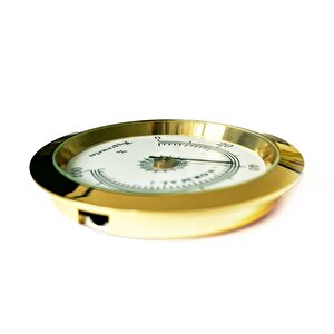 Analog Higrometre Nem Ölçer Humidor Puro Kutusu İçin Metal Çerçeve Sarı-beyaz 50mm
