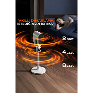 Teleskopik Ayaklı Isıtıcı Beyaz