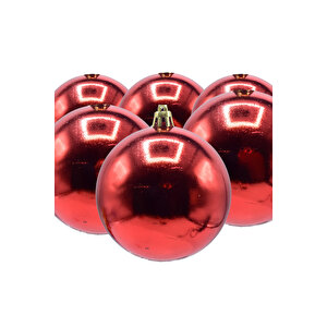 Waldern 6 Cm 6lı Kırmızı Cici Top Yılbaşı Ağacı Süsü