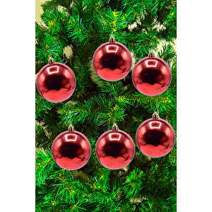 Waldern 6 Cm 6lı Kırmızı Cici Top Yılbaşı Ağacı Süsü