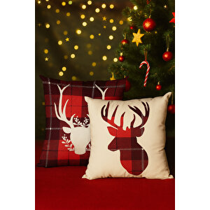 Waldern Yılbaşı Dekorasyon Kırlent Yastık 30x60cm Dekoratif Yılbaşı Süsü