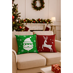 Waldern Yılbaşı Dekorasyon Kırlent Yastık 30x60cm Dekoratif Yılbaşı Süsü