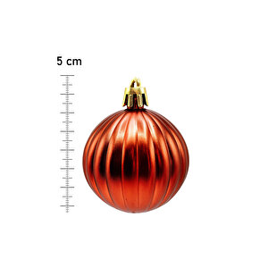 Yılbaşı 12li 5cm Cici Top Mat Yılbaşı Ağacı Süsü