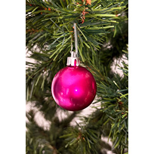 Waldern 12li Yılbaşı Çam Ağacı Topu 4cm Fuşya