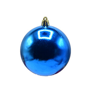 Waldern 6 Lı 10 Cm Parlak Yılbaşı Ağacı Süsü Cici Top Mavi