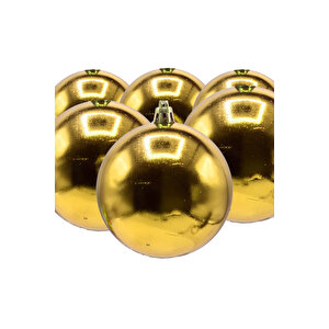 Waldern 6 Cm 6lı Gold Cici Top Yılbaşı Ağacı Süsü