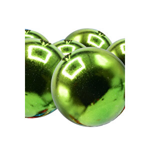 Waldern 6 Lı 10 Cm Parlak Yılbaşı Ağacı Süsü Cici Top Yeşil