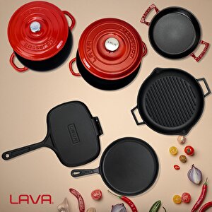 Lava Döküm 6x Trendy Serisi 9 Parça Tencere & Tava Seti