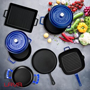 Lava Döküm 6x Trendy Serisi 8 Parça Tencere & Tava Seti