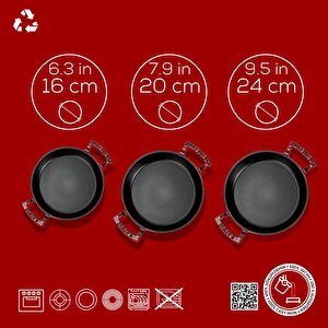 Lava Döküm Bordo 3’lü Sahan Seti (16-20-24 Cm) – Şef Kalitesinde Lezzet Ve Şıklık Bir Arada