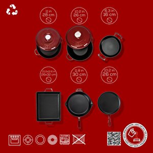 Lava Bordo Serisi Döküm Set – Her Yemekte Şef Dokunuşu