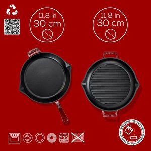 Lava Döküm Bordo Serisi Kızartma & Izgara Seti – Profesyonel Lezzetler Evinde