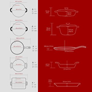 Lava Bordo Serisi Döküm Set – Her Yemekte Şef Dokunuşu