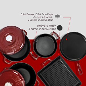 Lava Bordo Serisi Döküm Set – Her Yemekte Şef Dokunuşu