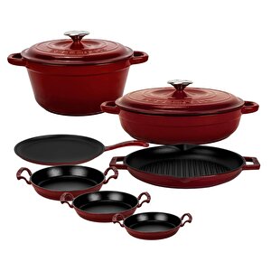 Bordo Döküm Set – Göz Alıcı Renk, Uzun Ömürlü Döküm Kalitesi