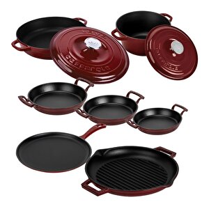 Bordo Döküm Set – Göz Alıcı Renk, Uzun Ömürlü Döküm Kalitesi