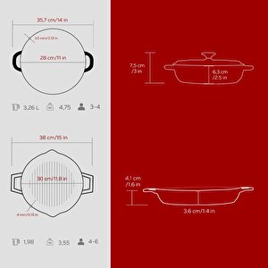 Lava Bordo Serisi Döküm 3 Parça Set – Tencere Ve Izgara Ile Sofralarda Fark Yaratın