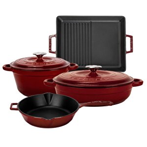 Bordo Döküm Set – Göz Alıcı Renk, Uzun Ömürlü Döküm Kalitesi