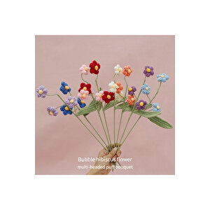 Papatya Örgü Çiçek, Tek Dal, Sarı, 40 Cm Sarı