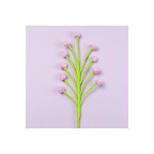 Tomurcuk Örgü Çiçek, Tek Dal, Mor, 40 Cm Mor