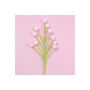 Tomurcuk Örgü Çiçek, Tek Dal, Pembe, 40 Cm Pembe