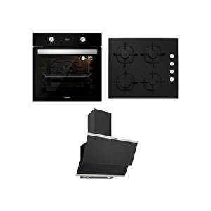 Ankastre Set; Bo6504b01 Fırın, Cs5335b01 Cam Ocak, Classy 60cm Davlumbaz