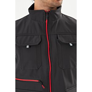 Orange Safety Softshell Füme Yelek