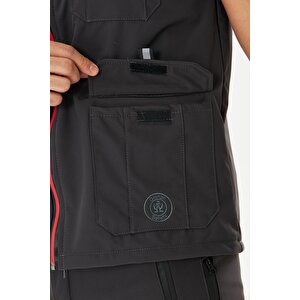 Orange Safety Softshell Füme Yelek