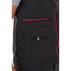 Orange Safety Softshell Füme Yelek