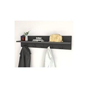 Portmanto Duvar Askılığı Elbise Askılığı Antrasit 80 Cm