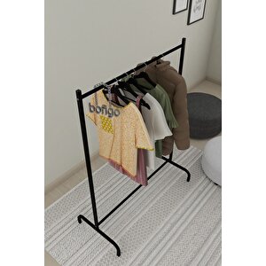 Konfeksiyon Askısı Ayaklı Askılık Elbise Askılığı Siyah