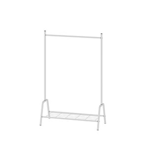 Konfeksiyon Askısı Ayaklı Askılık Elbise Askılığı Raflı Askılık Venüs Beyaz