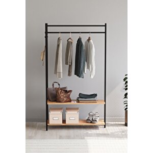 Konfeksiyon Askısı Ayaklı Askılık Elbise Askılığı Raflı Askılık Jüpiter Çam