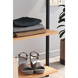 Konfeksiyon Askısı Ayaklı Askılık Elbise Askılığı Raflı Askılık Jüpiter Çam