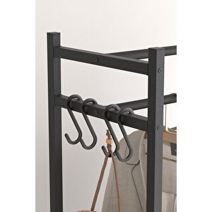 Konfeksiyon Askısı Ayaklı Askılık Elbise Askılığı Raflı Askılık Jüpiter Çam