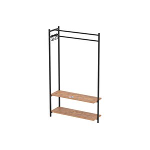 Konfeksiyon Askısı Ayaklı Askılık Elbise Askılığı Raflı Askılık Jüpiter Çam