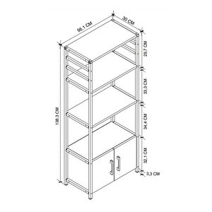 Mutfak Standı 2 Kapaklı 4 Raflı Kahve Köşesi Mutfak Rafı Mutfak Bangosu Kolombiya Beyaz