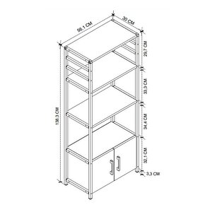 Mutfak Standı 2 Kapaklı 4 Raflı Kahve Köşesi Mutfak Rafı Mutfak Bangosu Kolombiya Çam