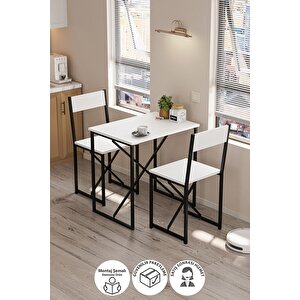 2li Mutfak Seti Mutfak Masa Ve Sandalye Seti Balkon Masası Cafe Seti Maysa Beyaz